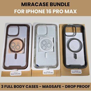 Miracase Bubdle for iPhone 16 Pro Max: 3 Full-body Cases - - MagSafe Drop Proof